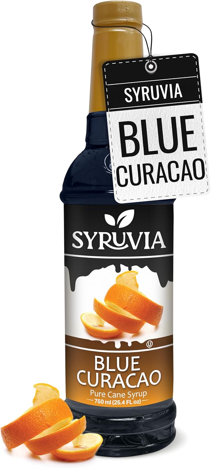 Syruvia Blue Curacao Syrup — 25.4 fl oz (750 ml)
