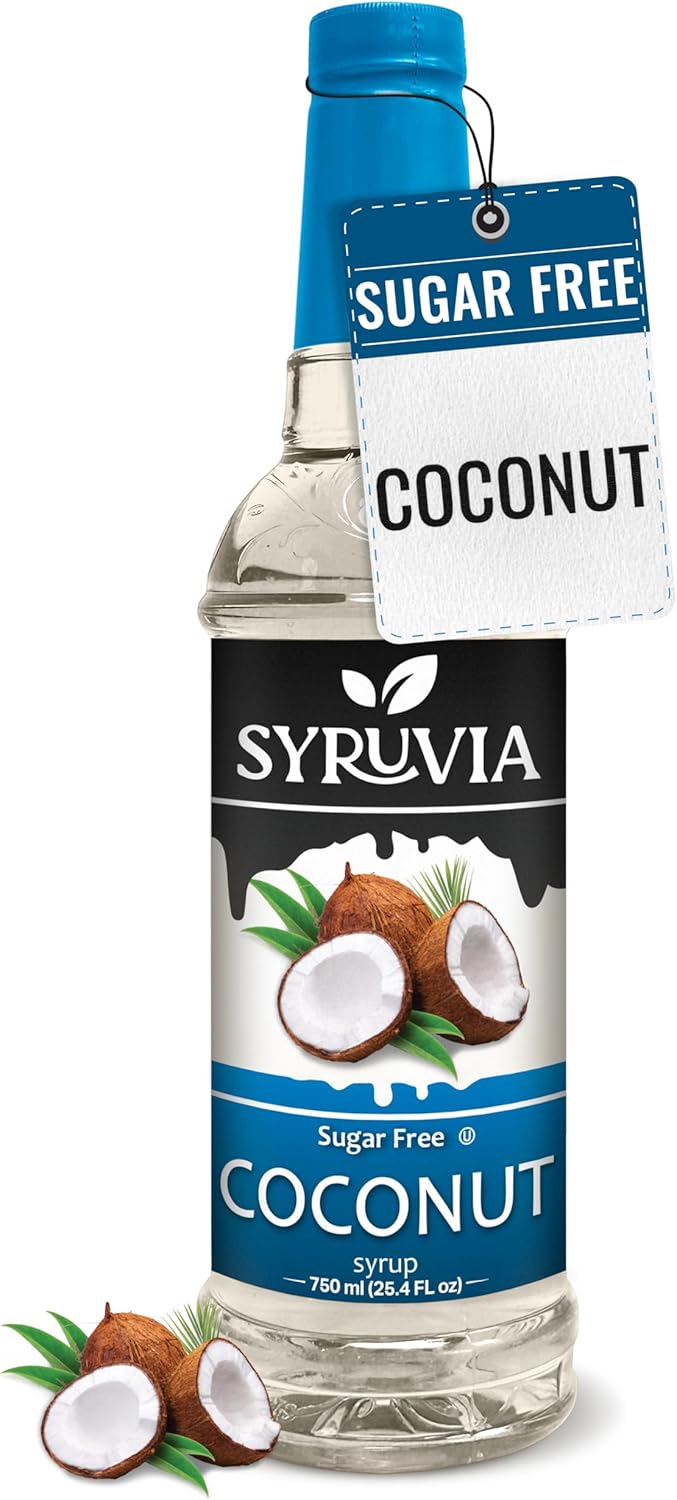Syruvia Sugar-Free Coconut Coffee Syrup — 25.4 fl oz (750 ml)