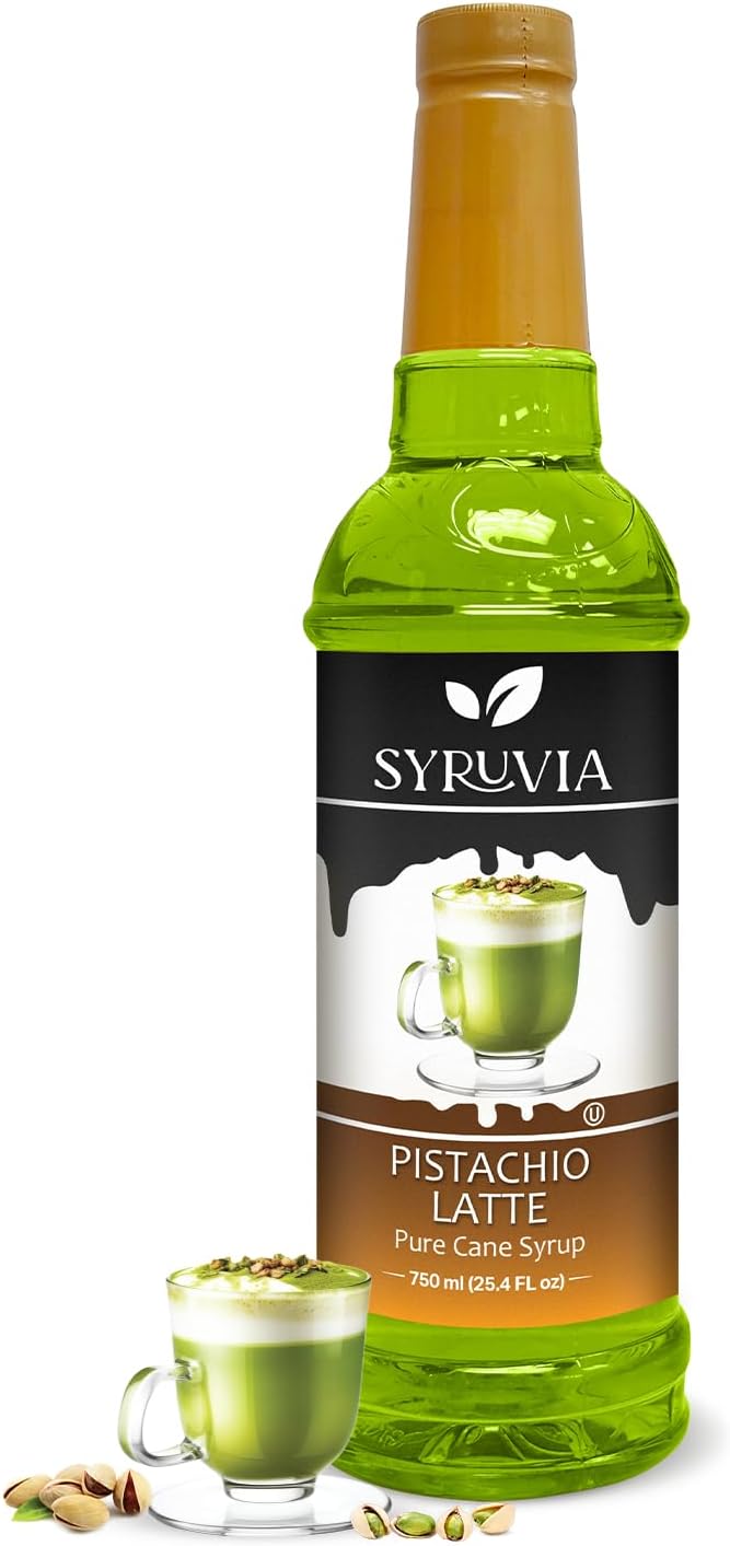 Syruvia Pistachio Latte Syrup — 25.4 fl oz (750 ml)