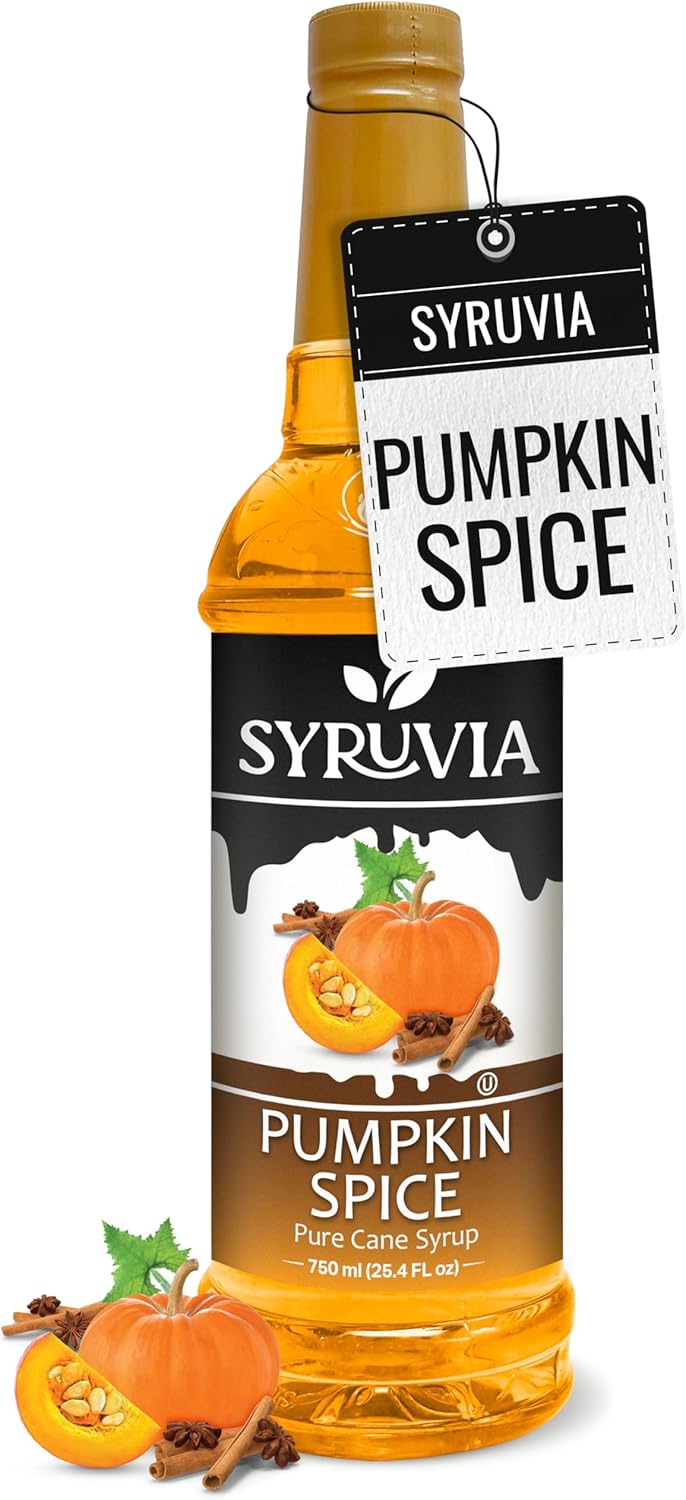 Syruvia Pumpkin Spice Coffee Syrup — 25.4 fl oz (750 ml)