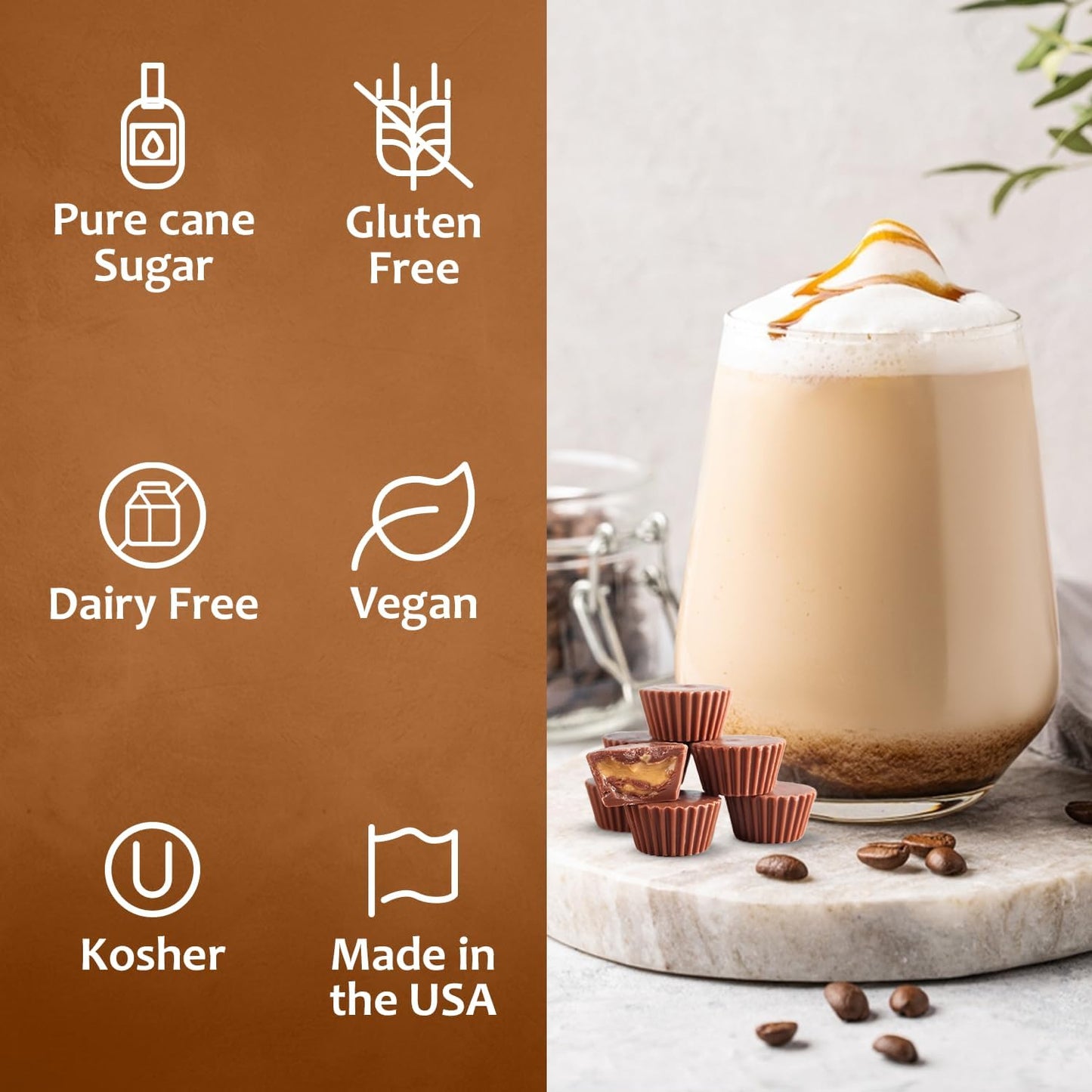 Syruvia Peanut Butter Cup Coffee Syrup — 25.4 fl oz (750 ml)