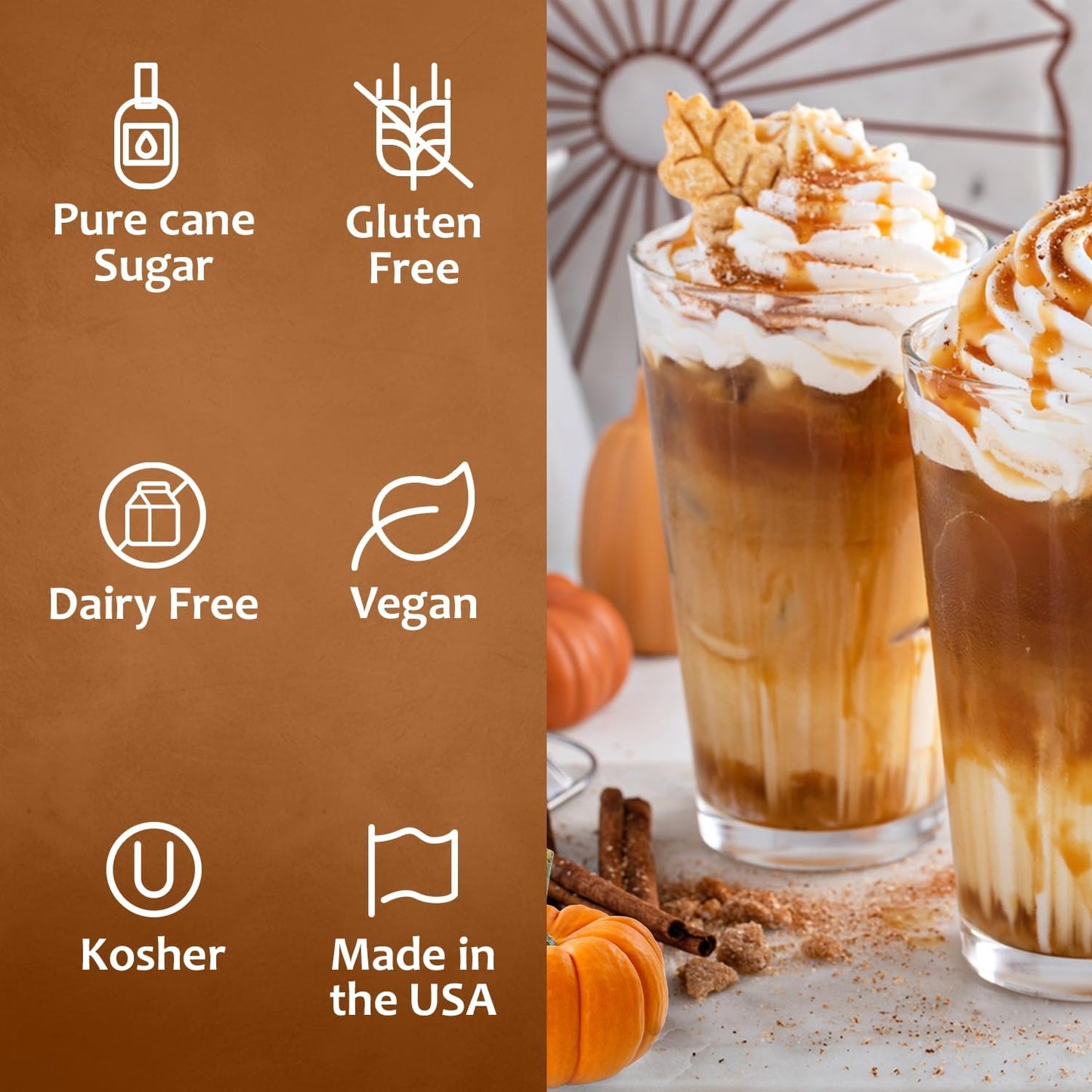 Syruvia Pumpkin Spice Coffee Syrup — 25.4 fl oz (750 ml)