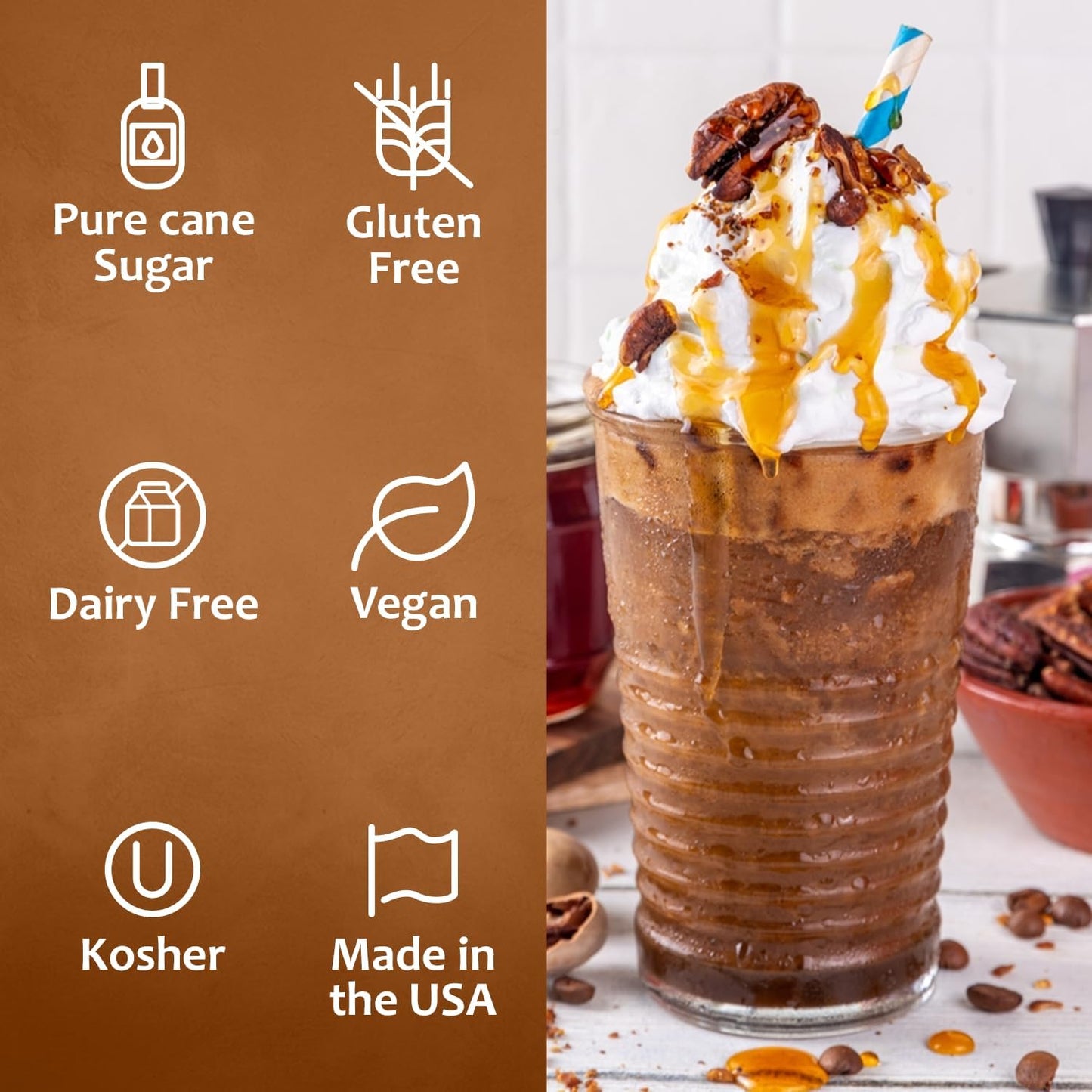 Syruvia Butter Pecan Coffee Syrup — 25.4 fl oz (750 ml)