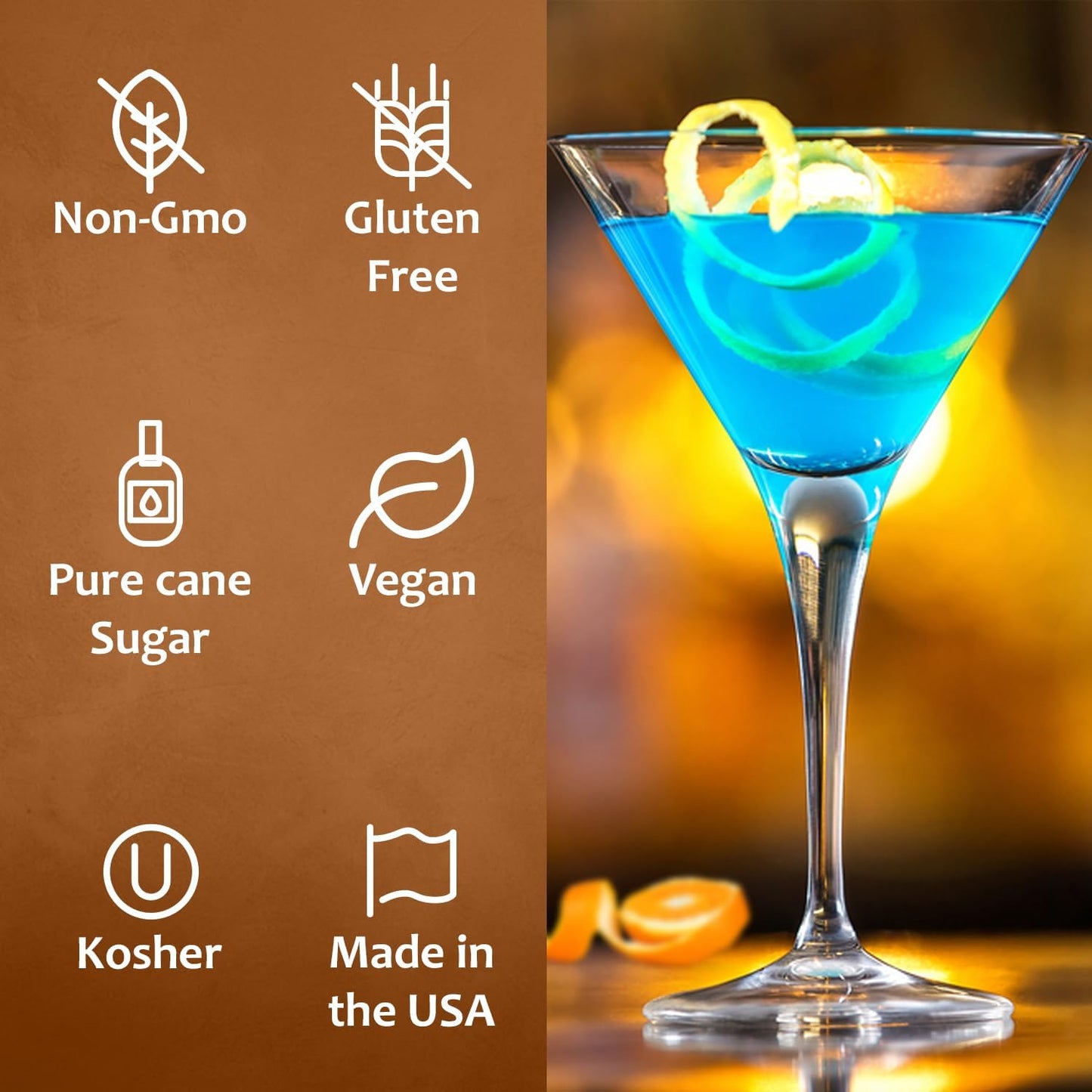 Syruvia Blue Curacao Syrup — 25.4 fl oz (750 ml)
