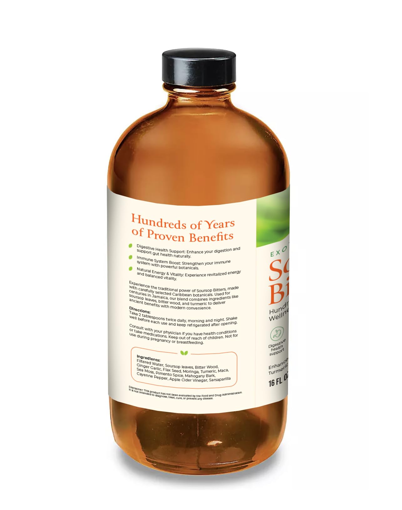 Mira’s Harvest Soursop Bitters Liquid — 16 oz