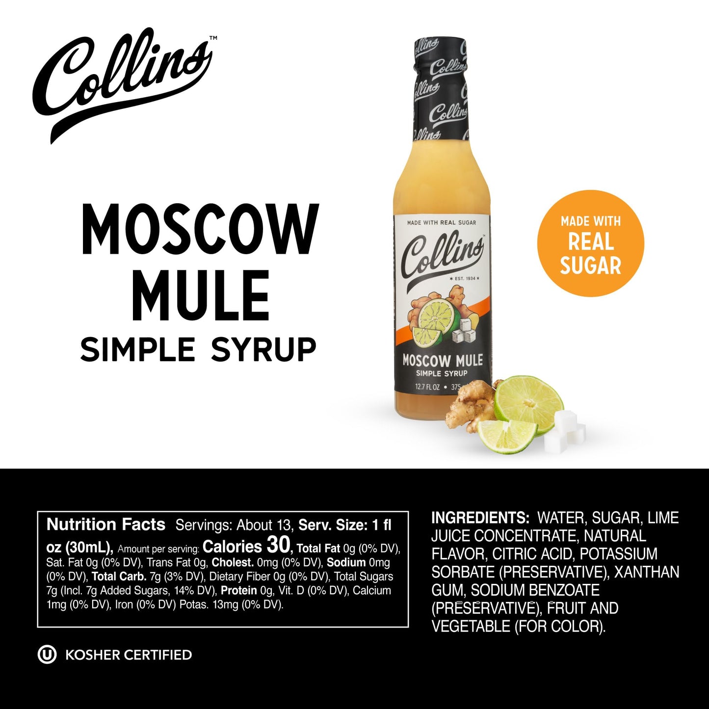 Collins Moscow Mule Syrup — 12.7 oz