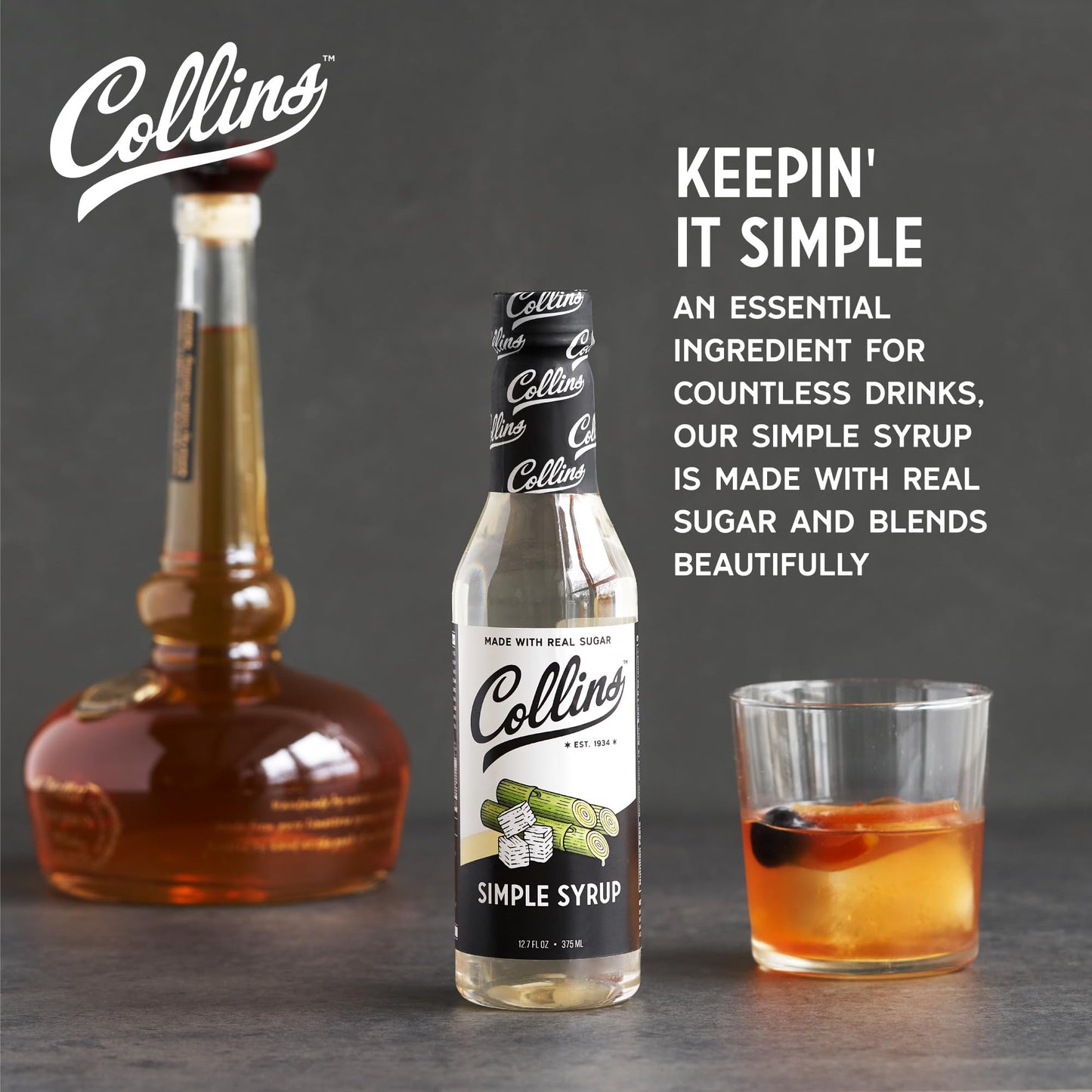 Collins Simple Syrup — 12.7 oz