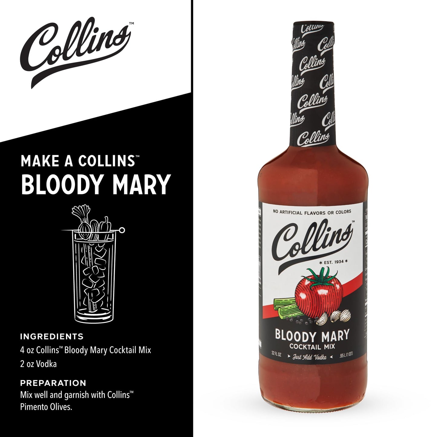 Collins Ultimate Bloody Mary Kit — Complete Cocktail Experience (Set of 6)
