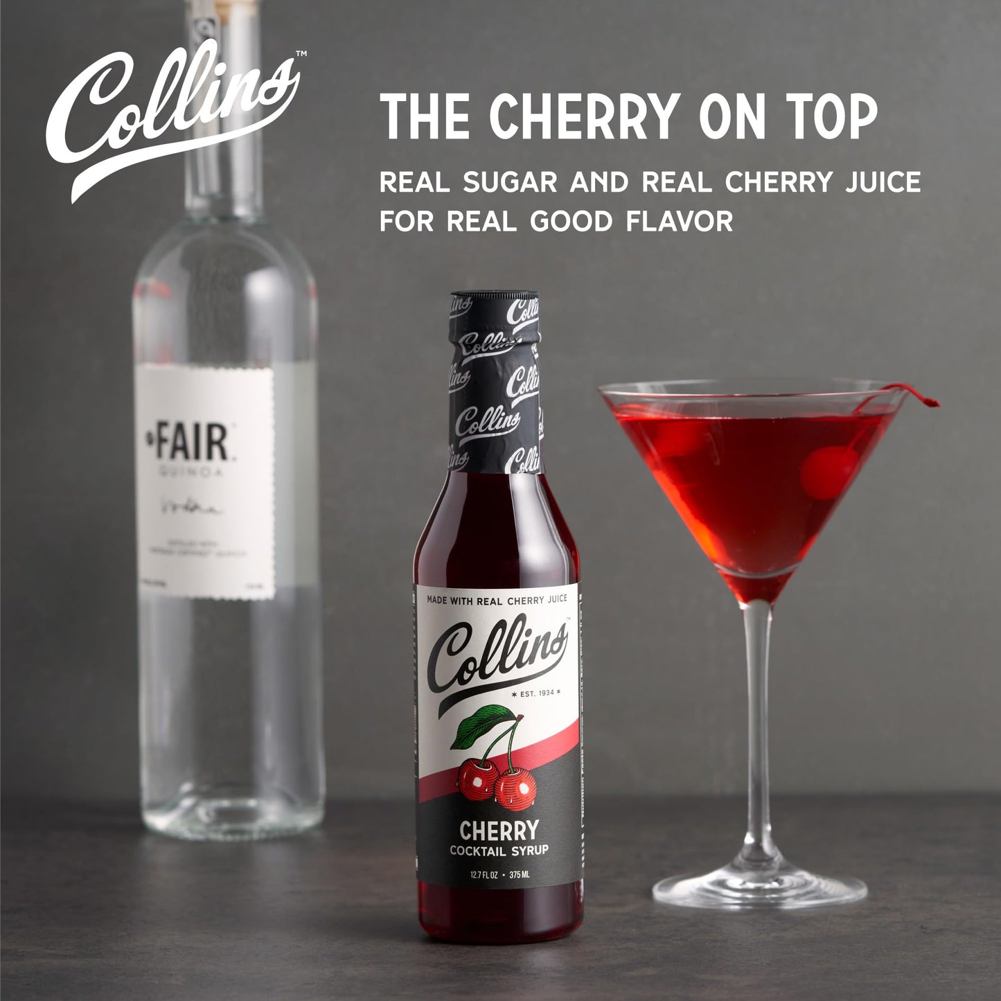 Collins C7 12.7 oz. Cherry Cocktail Syrup by Multicolor