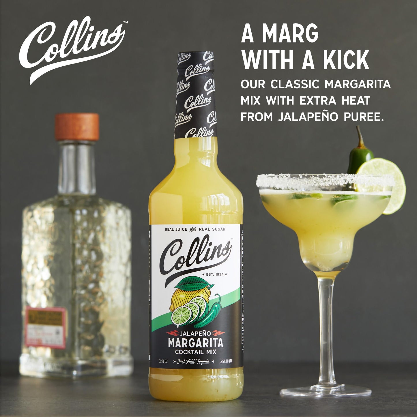 Collins 6690 32 Fl. oz Jalapeno Margarita Mix by Multicolor
