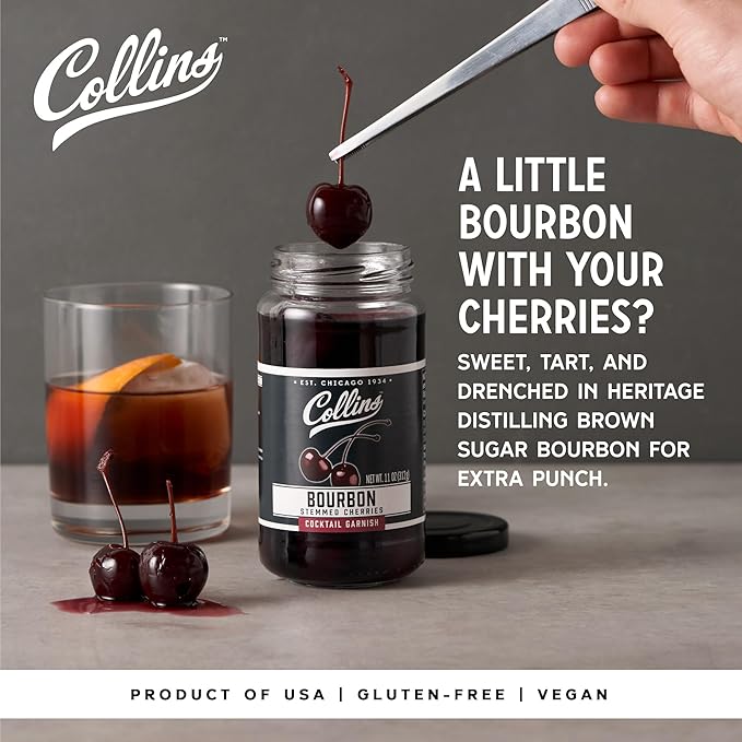 Collins Bourbon Cocktail Cherries — 11 oz