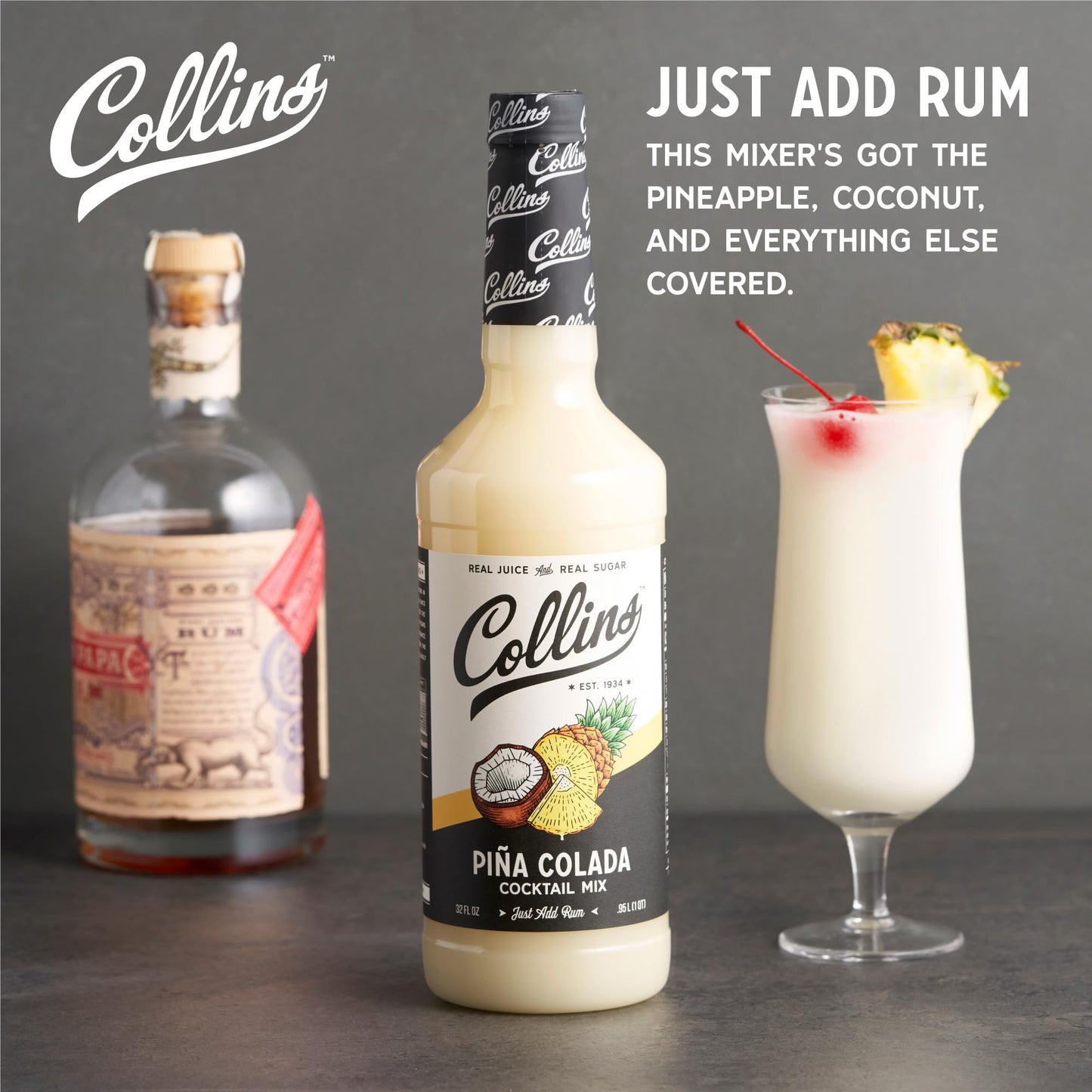 Collins Pina Colada Cocktail Mix — 32 oz