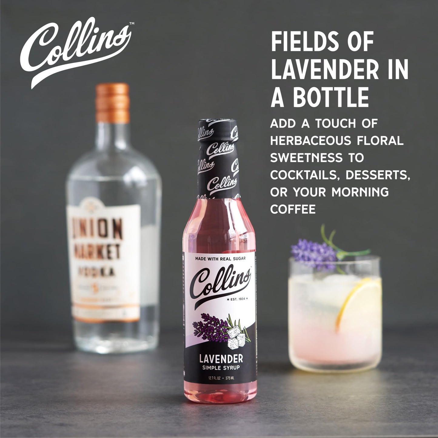 Collins Lavender Cocktail Syrup — 12.7 oz