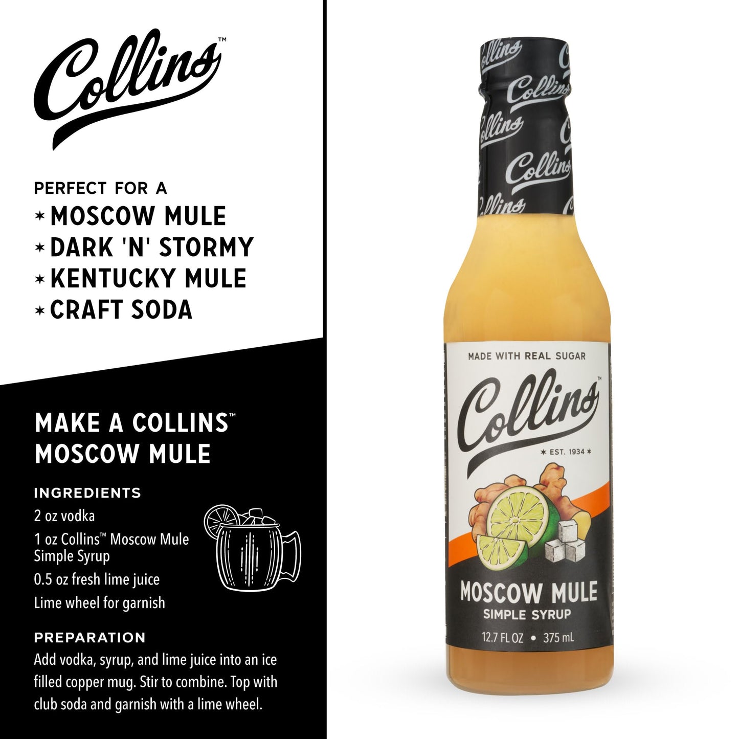 Collins Moscow Mule Syrup — 12.7 oz