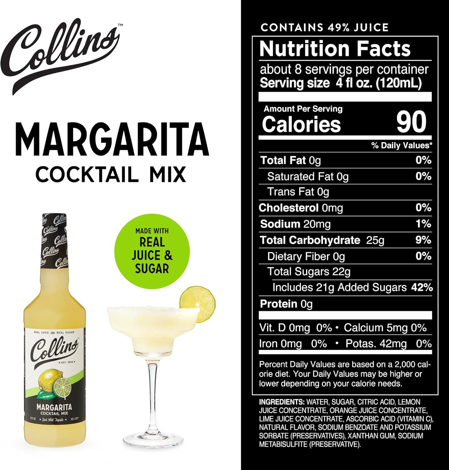 Collins CB2MG 32 oz. Margarita Cocktail Mix by Multicolor