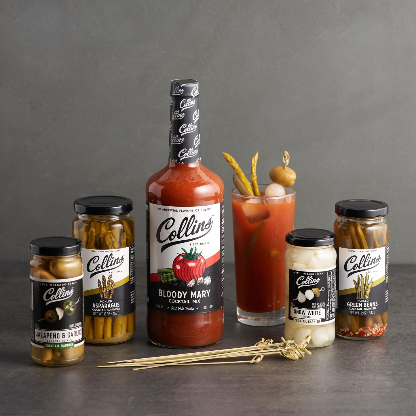 Collins Ultimate Bloody Mary Kit — Complete Cocktail Experience (Set of 6)
