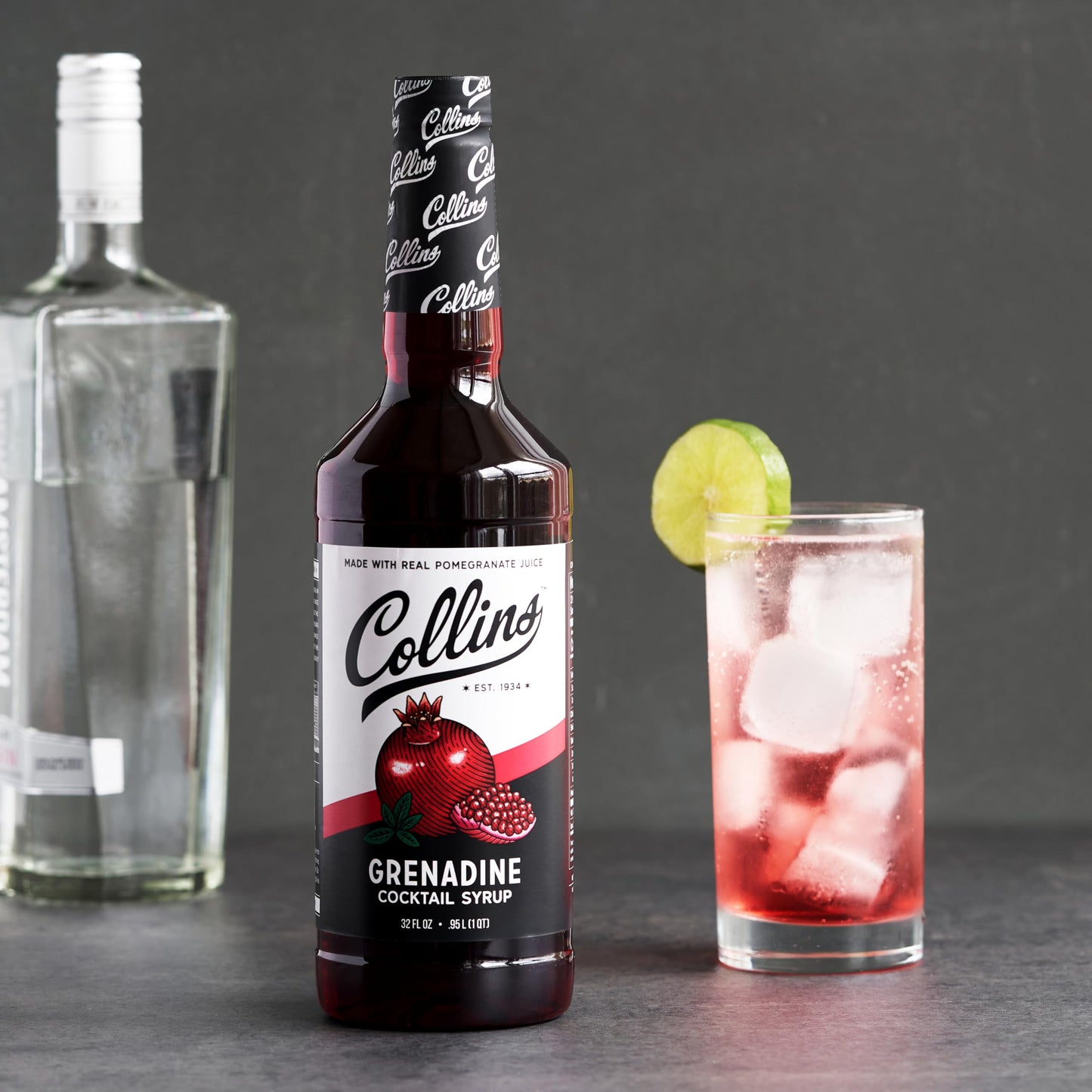Collins Grenadine Cocktail Syrup — 32 oz