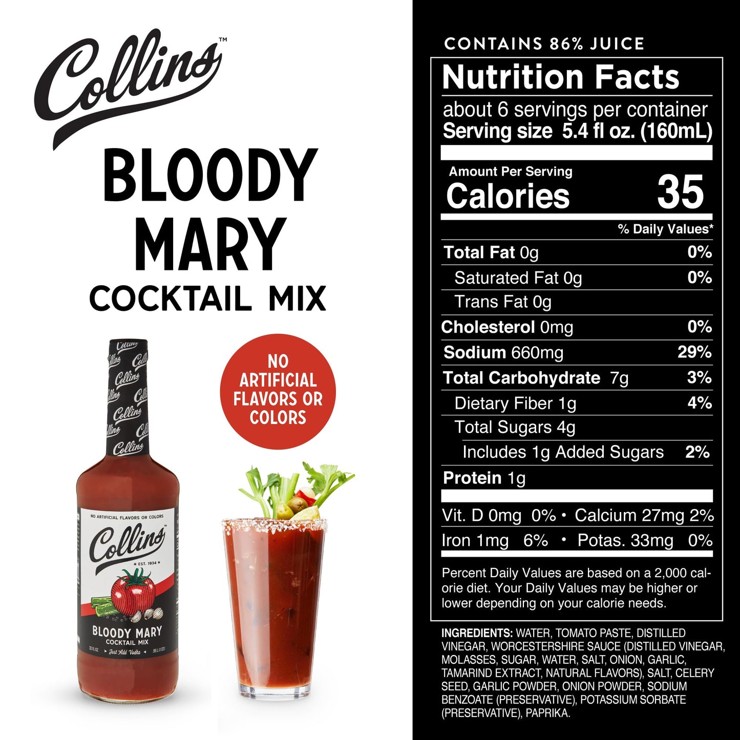 Collins Ultimate Bloody Mary Kit — Complete Cocktail Experience (Set of 6)