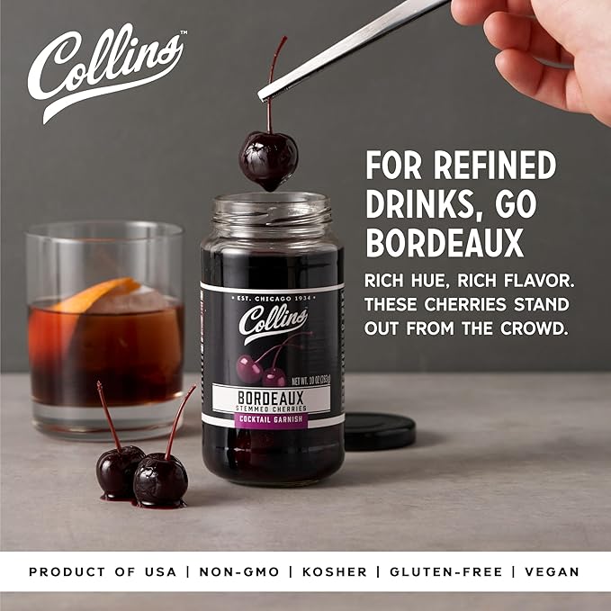 Collins Bordeaux Style Cherries — 10 oz