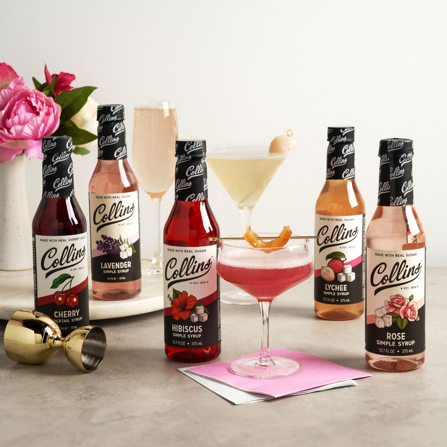 Collins C7 12.7 oz. Cherry Cocktail Syrup by Multicolor