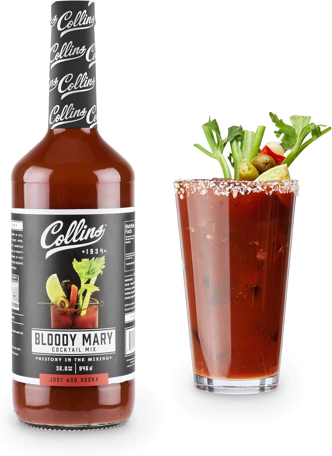 Collins 6000 32 oz. Classic Bloody Mary Cocktail Mix, Multi Colored