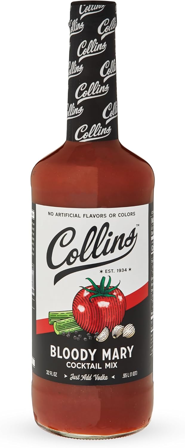Collins 6000 32 oz. Classic Bloody Mary Cocktail Mix, Multi Colored