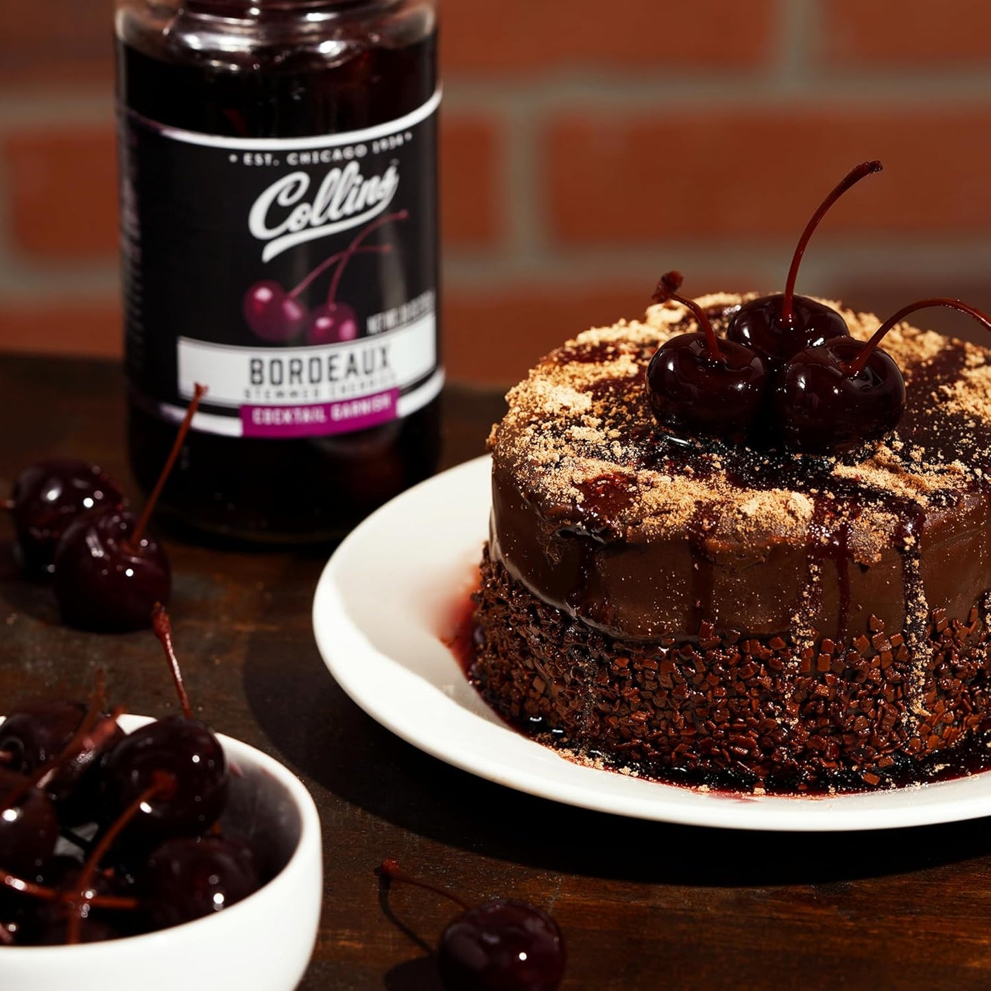 Collins Bordeaux Style Cherries — 10 oz