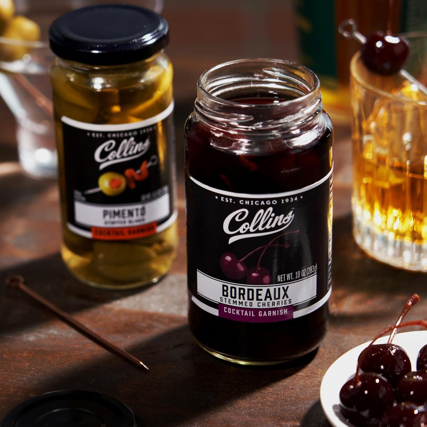 Collins Bordeaux Style Cherries — 10 oz