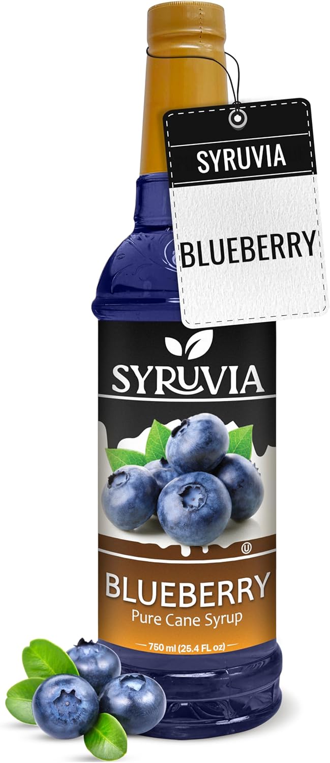 Syruvia Blueberry Syrup For Drinks 25.4 Ounces Blueberry Flavoring Syrup