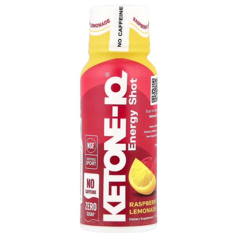 Ketone-IQ Caffeine-Free Shot, Raspberry Lemonade, 6 Bottles, 2 fl oz (59 ml) Each