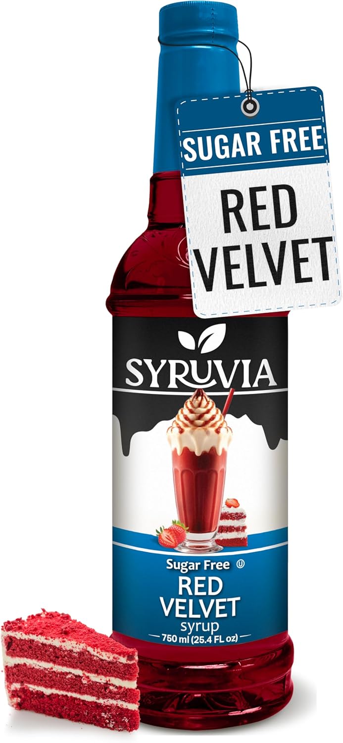 Syruvia Sugar-Free Red Velvet Coffee Syrup — 25.4 fl oz (750 ml)