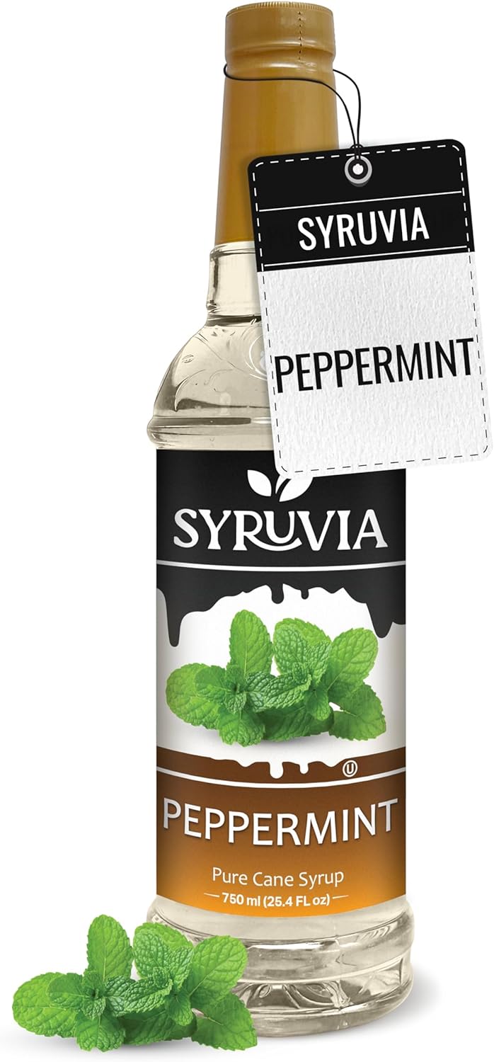 Syruvia Peppermint Coffee Syrup — 25.4 fl oz (750 ml)