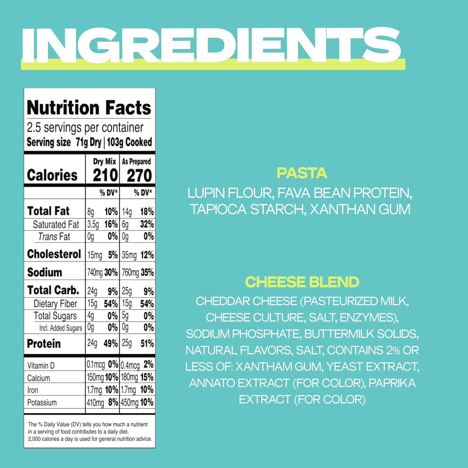 Kaizen High Protein Cheddar Mac & Cheese