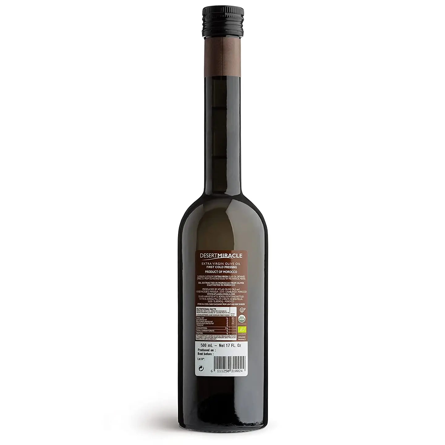 ATLAS OLIVE OILS Desert Miracle Organic Extra Virgin Olive Oil