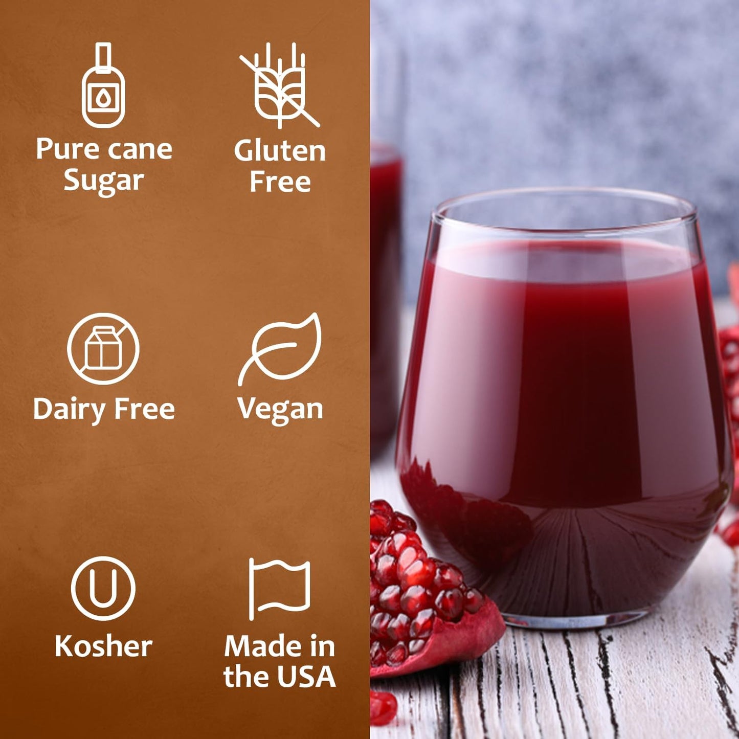 Syruvia Pomegranate Syrup - Premium Flavoring Syrup for Tea, Italian Sodas, Beverages, Desserts, Ice Cream, Cocktails & Mocktails - Kosher, Gluten Free - 25.4 fl oz.