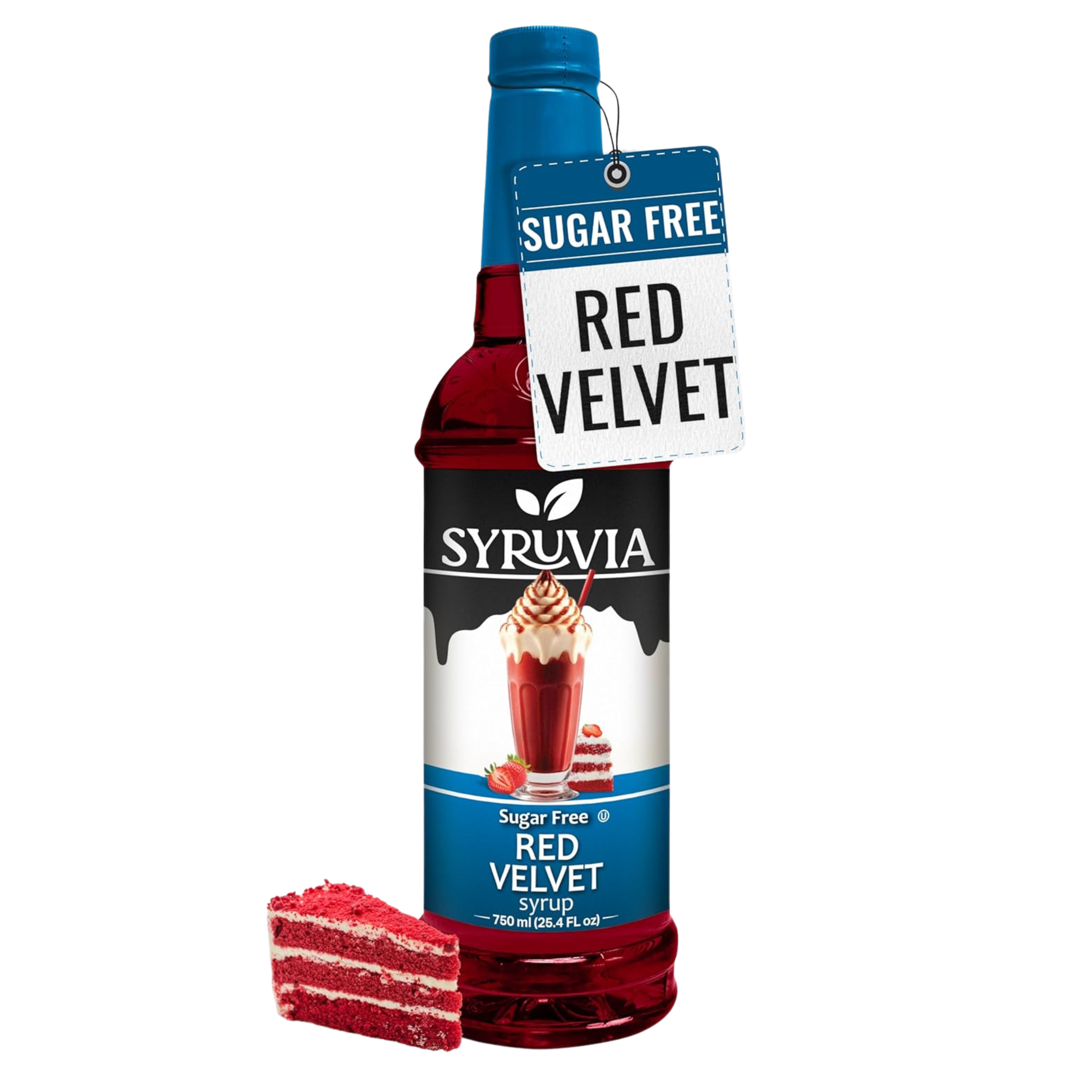 Syruvia Sugar-Free Red Velvet Coffee Syrup — 25.4 fl oz (750 ml)