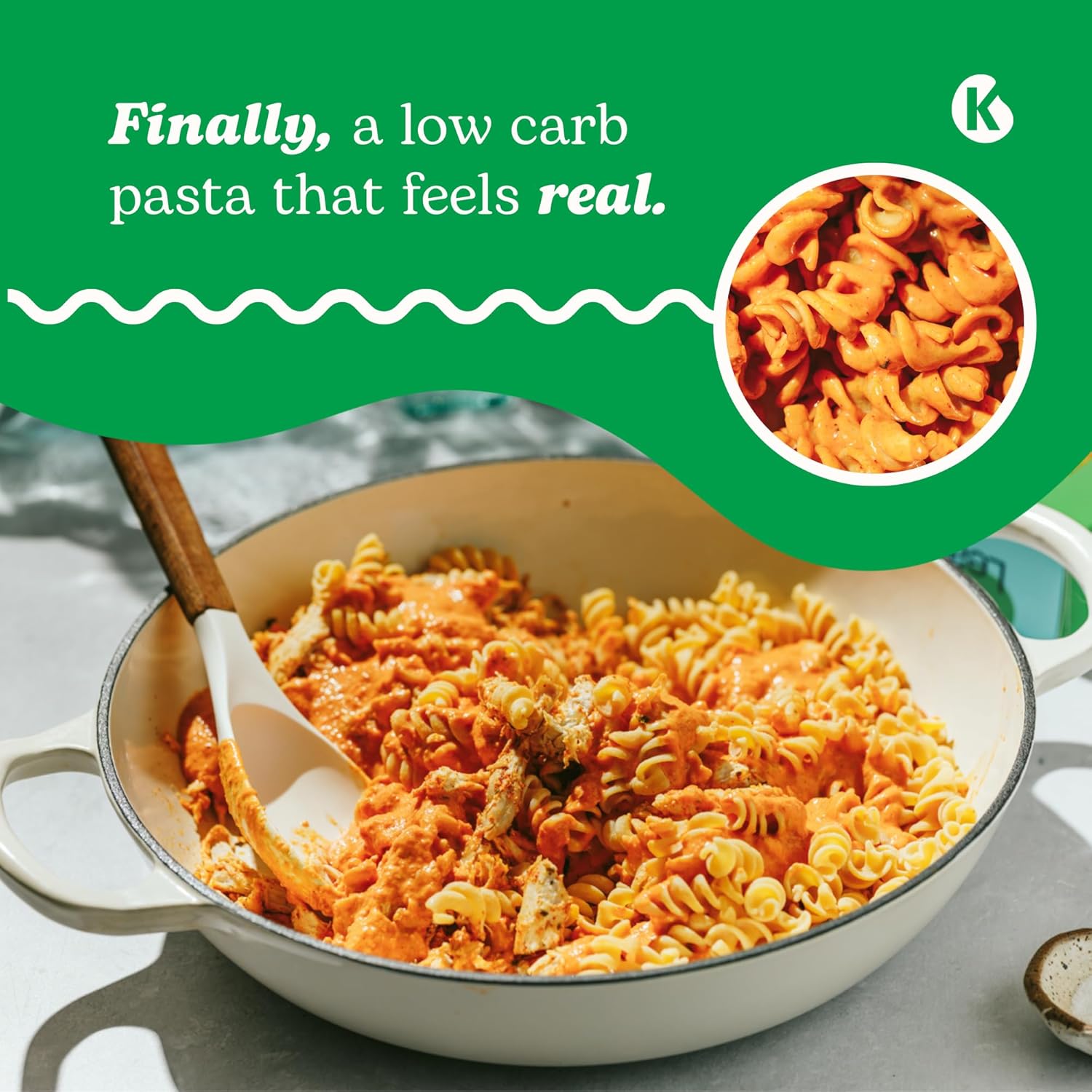 Kaizen Low Carb Pasta Fusilli - Gluten-Free, High Protein, Keto Friendly, Plant Based, Made with High Fiber Lupin Flour - 8 ounces (Pack of 3)