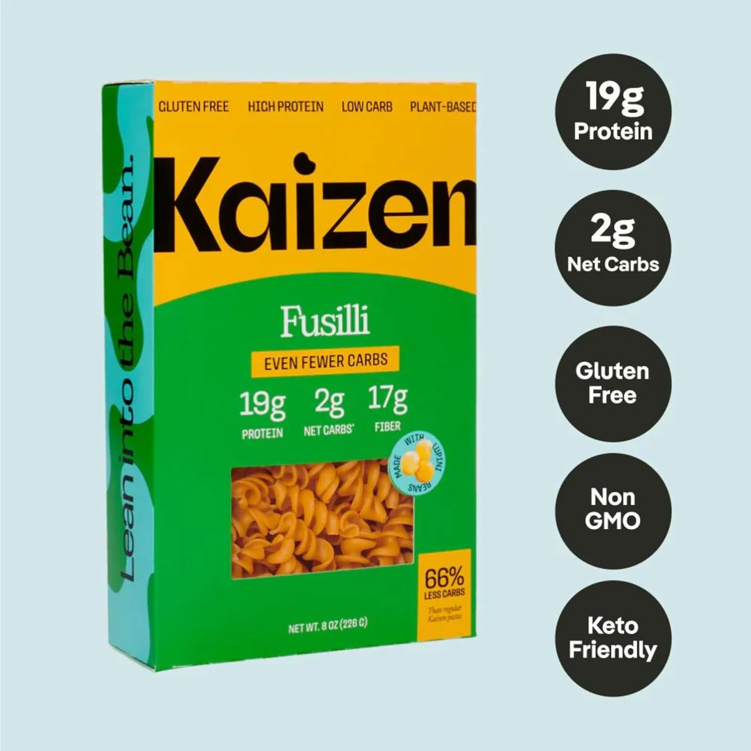 Kaizen High Protein Even Lower Low Carb Fusilli Pasta