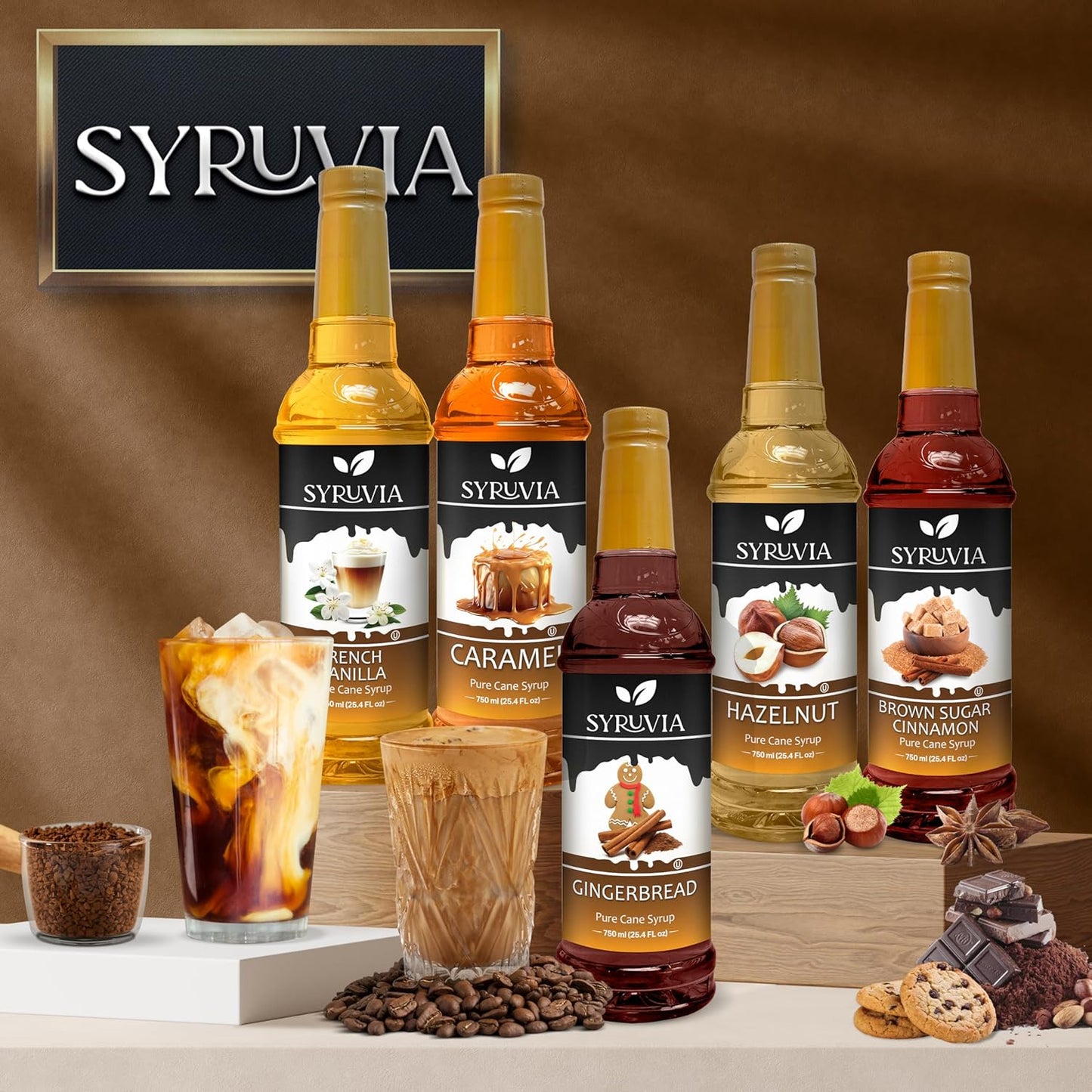 Syruvia Peanut Butter Cup Coffee Syrup — 25.4 fl oz (750 ml)