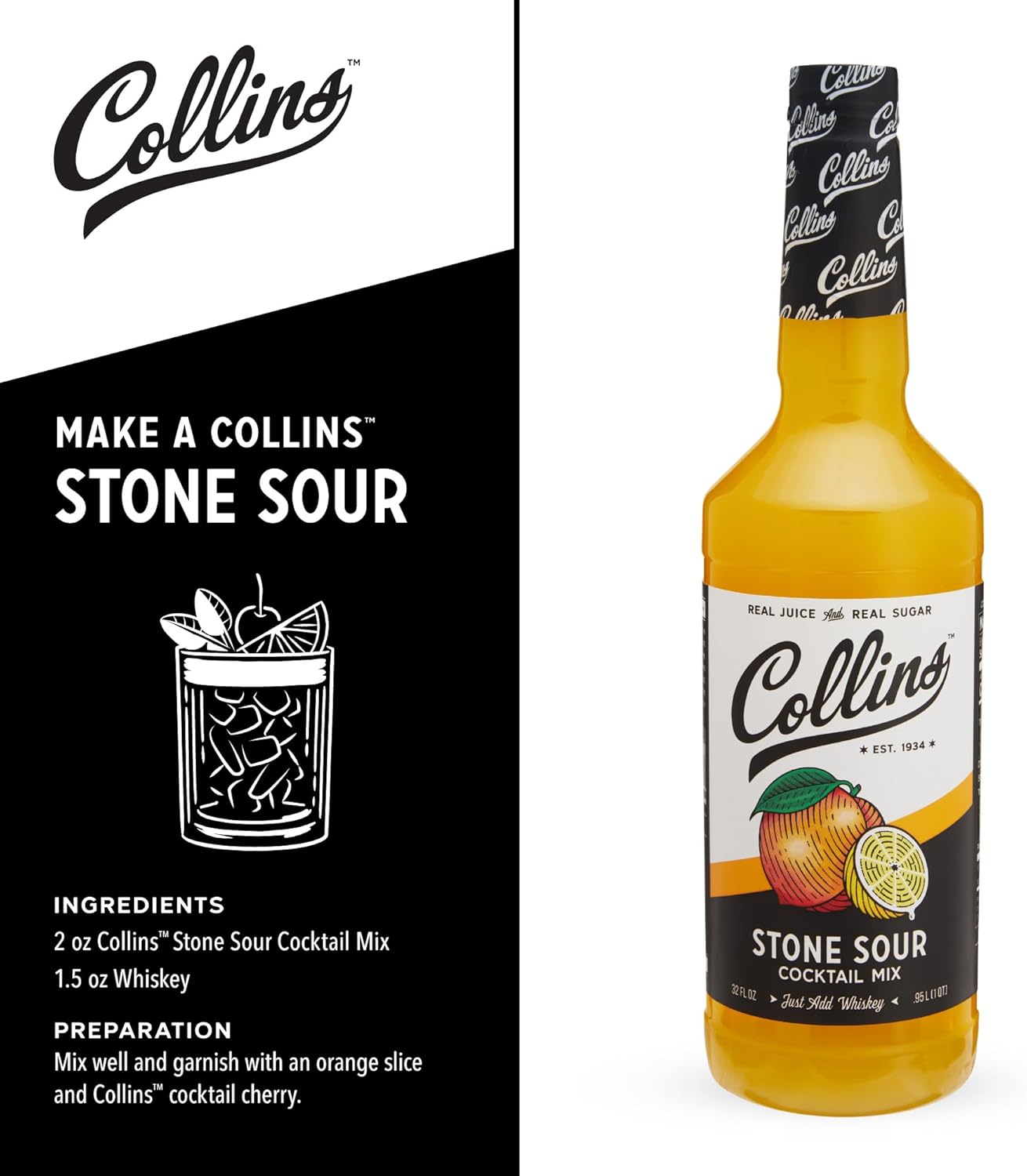 Collins Stone Sour Cocktail Mix — 32 oz