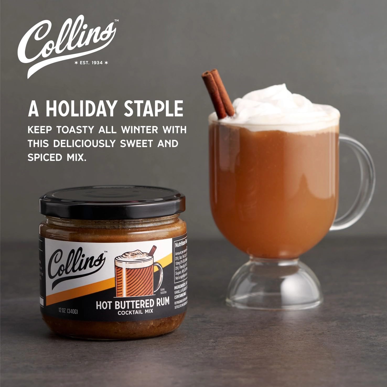 Collins R55 12oz. Hot Buttered Rum, Multicolor