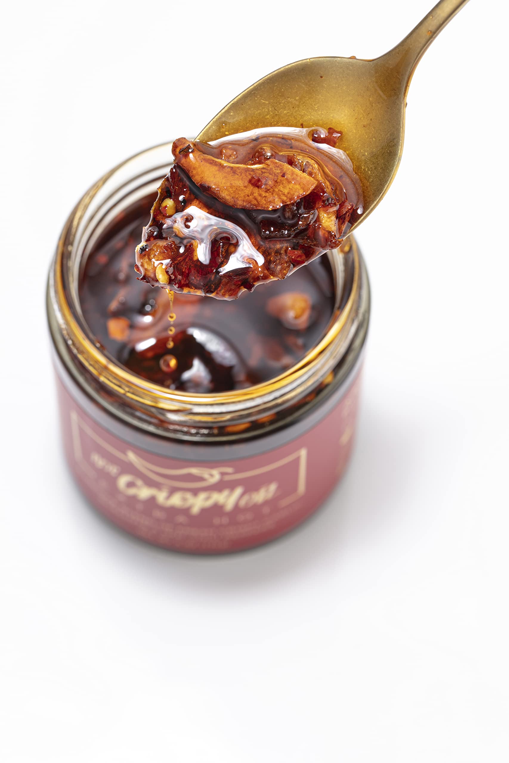 Hot Crispy Oil Extra Hot- Fried garlic, shallots, chili peppers and spices. Flavor bomb, Chili Crisp, Hot Sauce, Chili Oil, 170g (6 oz)