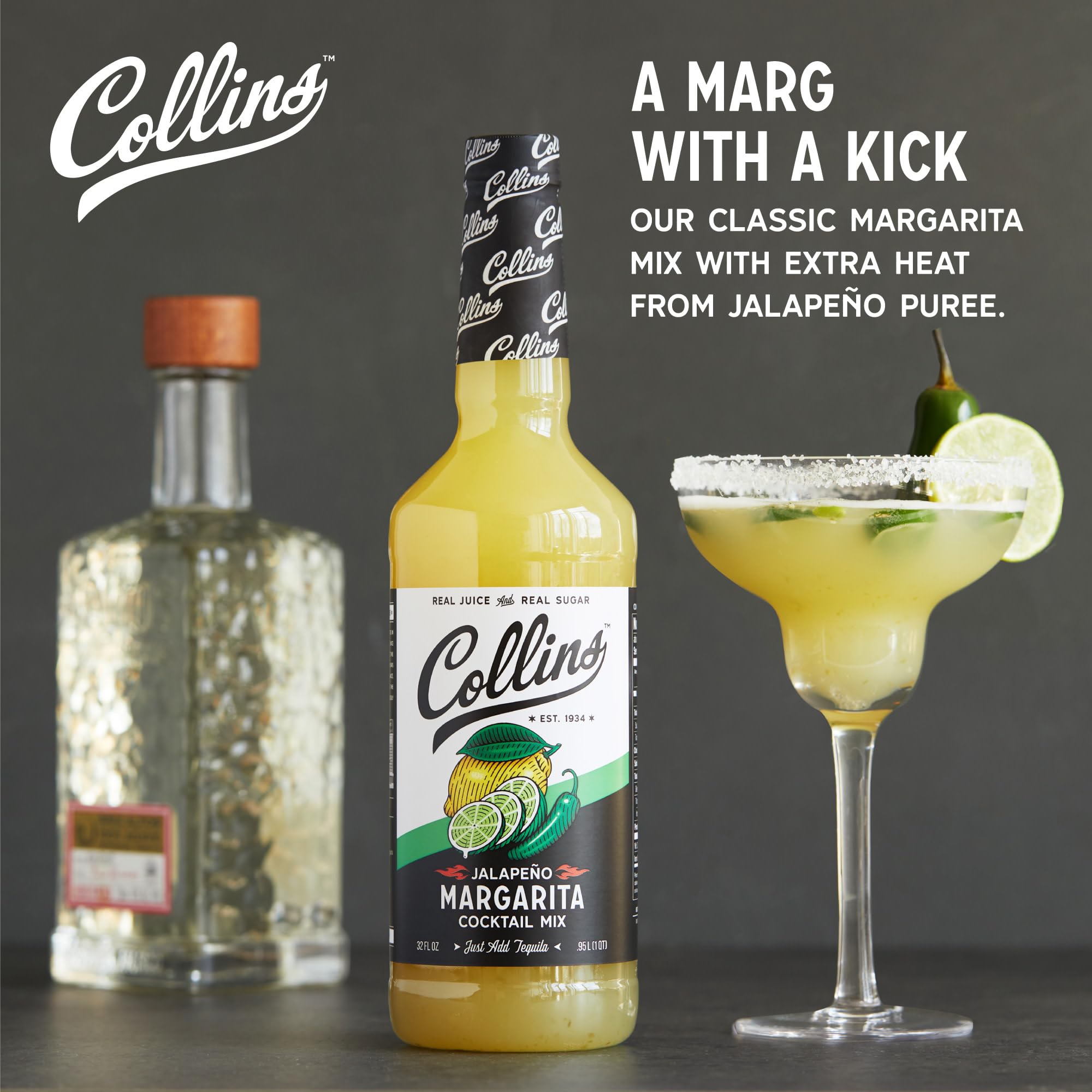 Collins Jalapeno Margarita Cocktail Mix — 32 oz