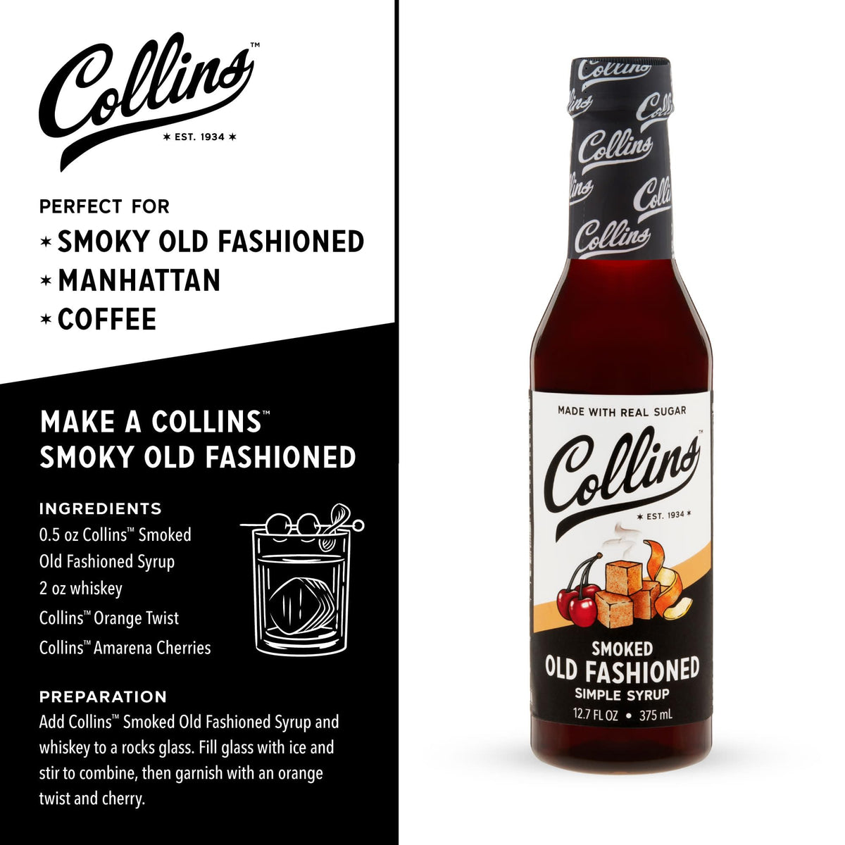 Collide Syrup Collins Cocktail Syrup, 12.70 Fl Oz (Pack of 1), Clear – Only Gourmet
