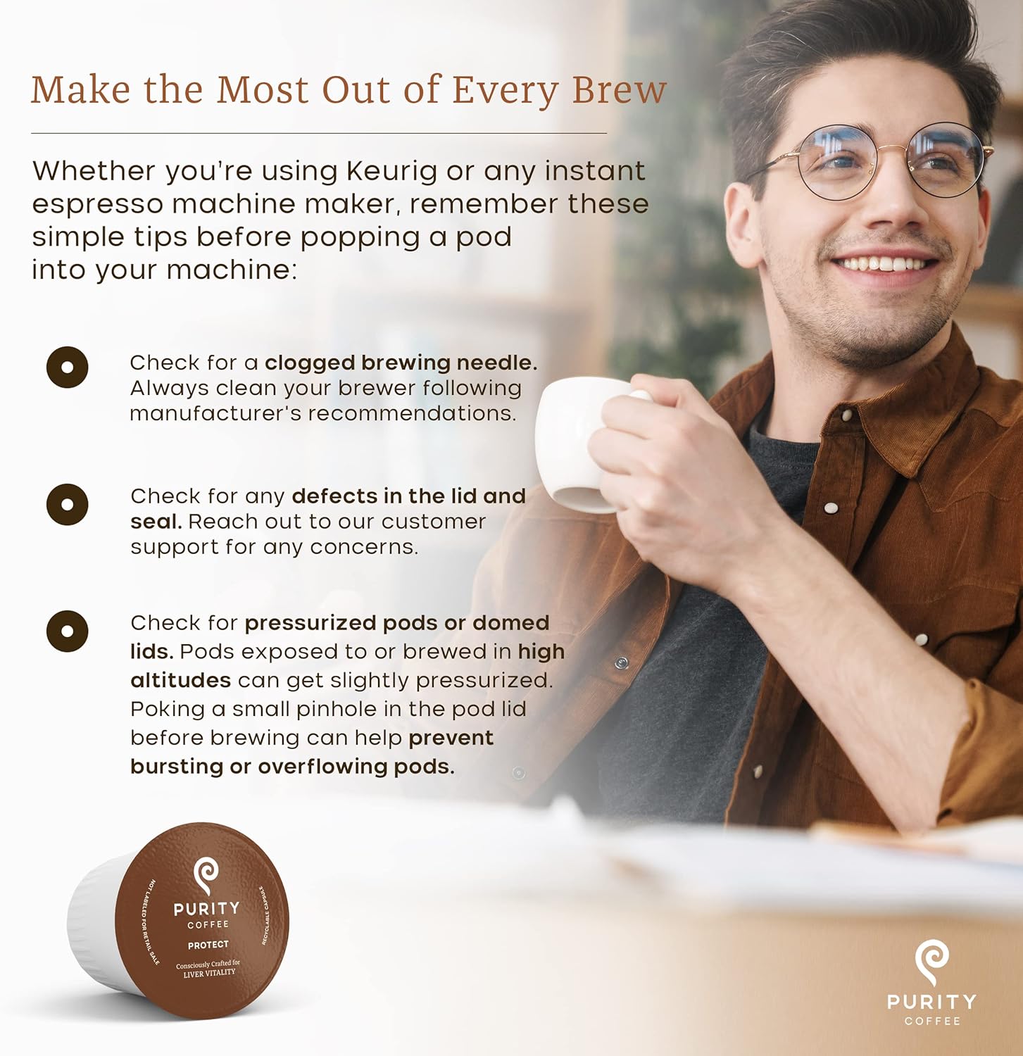 PROTECT: Light-Medium Roast - Single-Serve Coffee Pods - 12ct