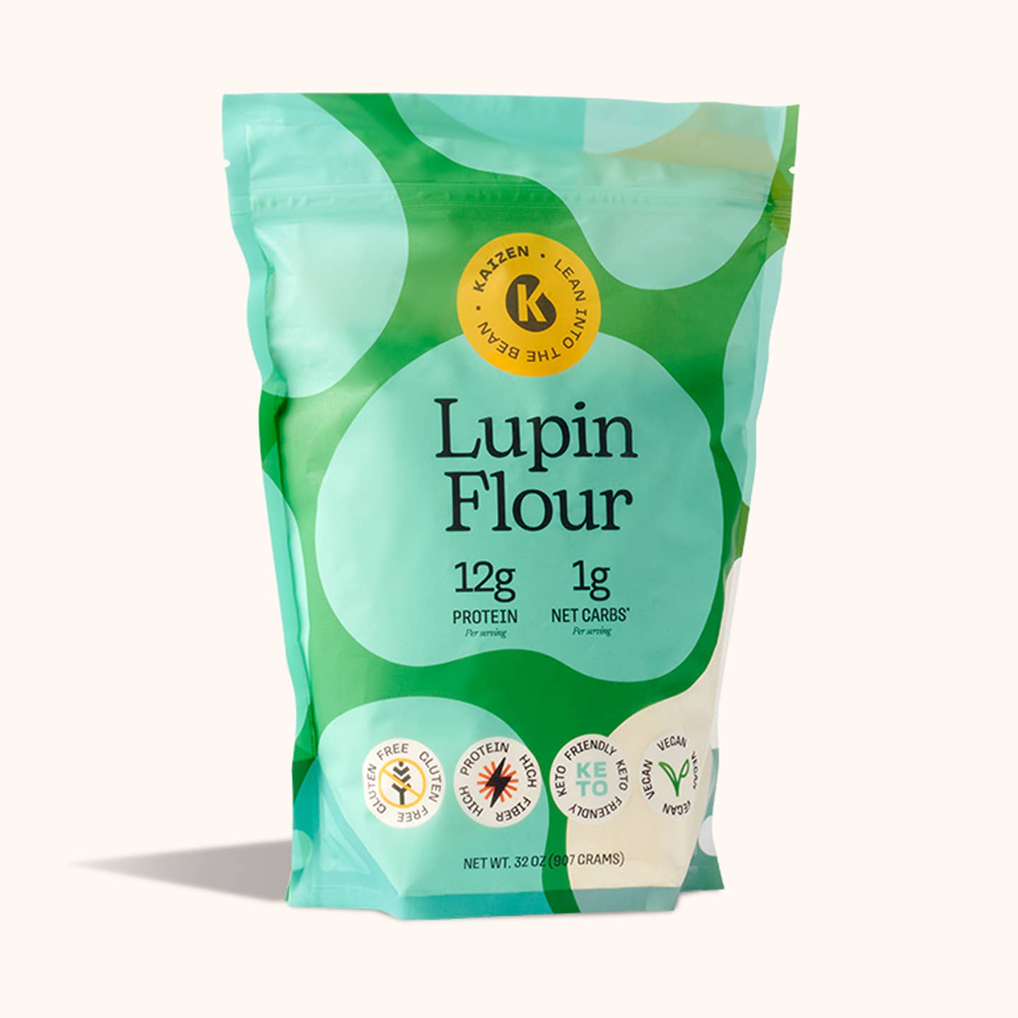 Kaizen Lupin Flour – High Protein, Low Carb, Keto Friendly, Gluten Free Ground Lupini Flour – Non GMO, Vegan, Low Calorie, High Fiber Lupin Bean (2 lbs)