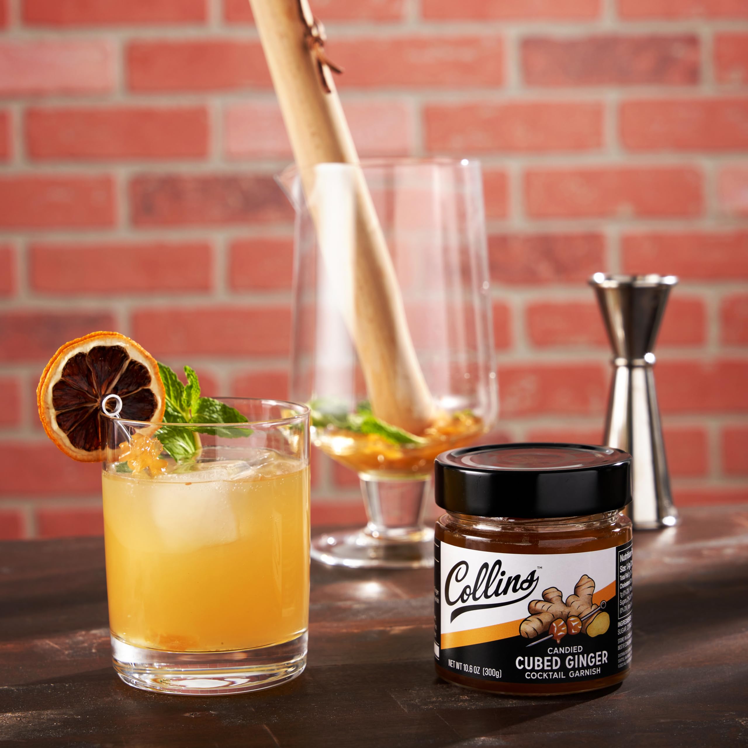 Collins Cubed in Ginger Syrup — 10.6 oz