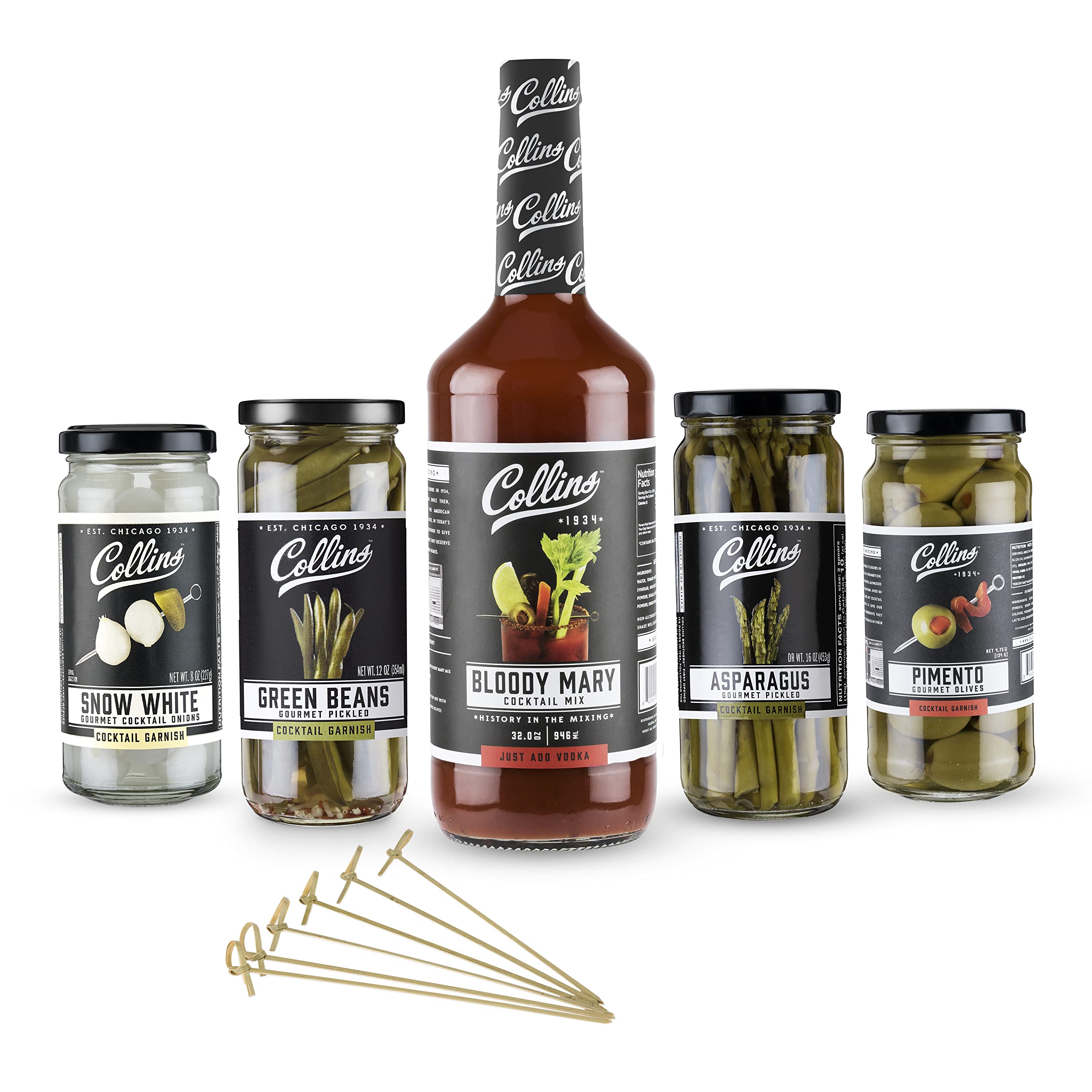 Collins Ultimate Bloody Mary Kit — Complete Cocktail Experience (Set of 6)