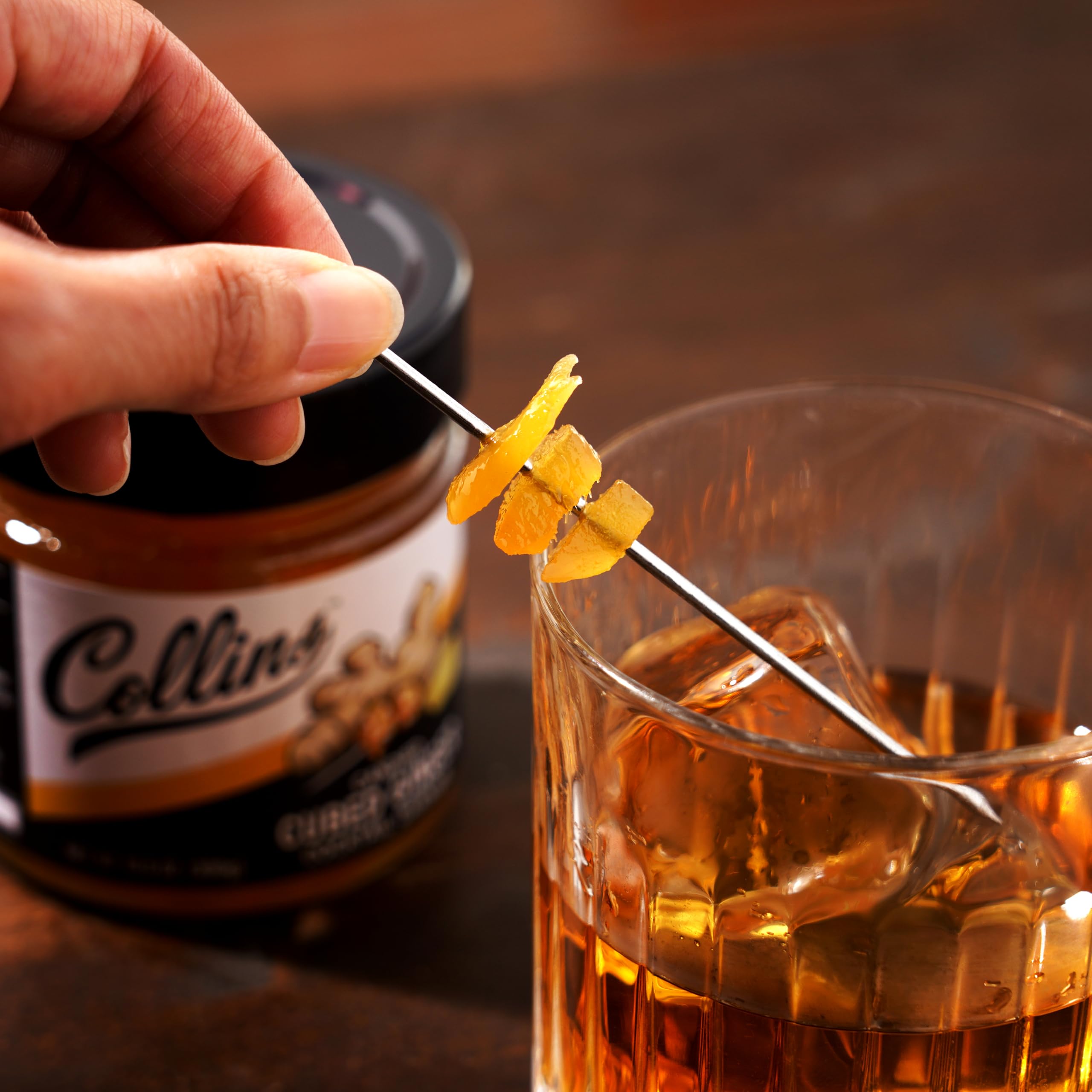 Collins Cubed in Ginger Syrup — 10.6 oz