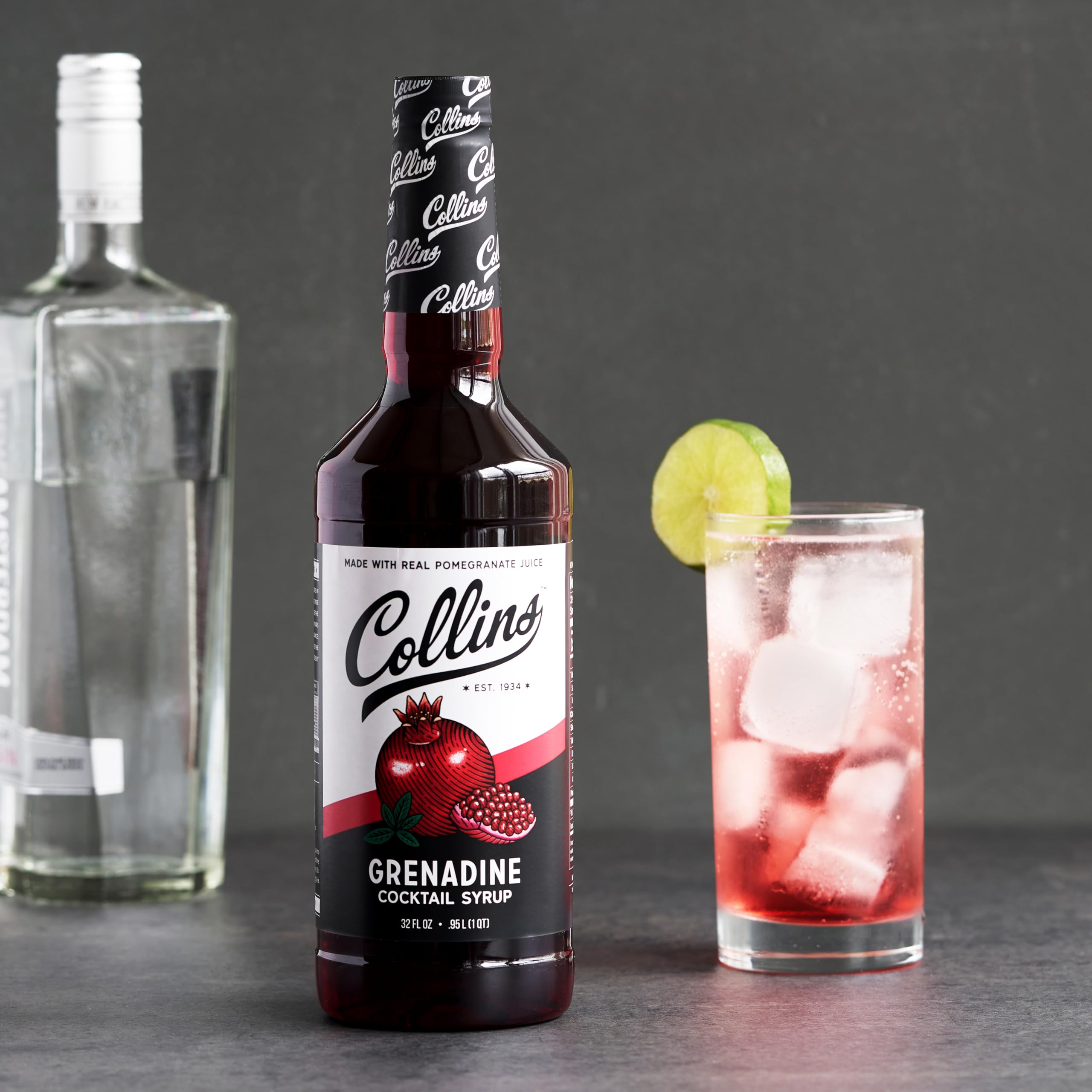Collins Grenadine Cocktail Syrup — 32 oz